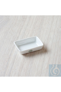 Verbrandingsschaaltje, rechthoekig, porselein, B 62 x T 40 x H 12 x V 13 ml...